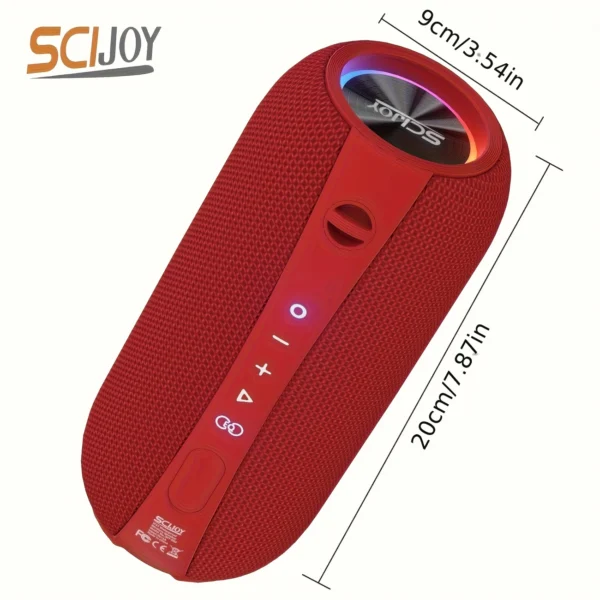 ⁦سماعة لاسلكية SCIJOY 40 واط، سماعة خارجية محمولة بصوت عالٍ، 2 وضع EQ، صوت جهير عميق، صوت ستيريو 360 درجة، سماعة حفلات استحمام، اتصال بالهاتف المحمول/الكمبيوتر اللوحي/التلفزيون، هدية عيد الميلاد والهالوين⁩ - الصورة ⁦2⁩