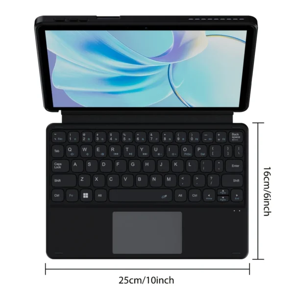 ⁦CHUWI Hi10 X1 جهاز لوحي محول إلى كمبيوتر محمول 10.1 بوصة 2 في 1 مع لوحة مفاتيح، معالج إنTEL الجيل الثالث عشر N150، ذاكرة وصول عشوائي سعة 8 جيجابايت وسطح تخزين صلب 256 جيجابايت، ويندوز 11 هوم، شاشة IPS بدقة 1280x800، واي فاي 6 واللاسلكية 5.2، كاميرا مزدوجة، مقبس سماعة رأس، USB-C/USB 3.2، LPDDR5⁩ - الصورة ⁦2⁩